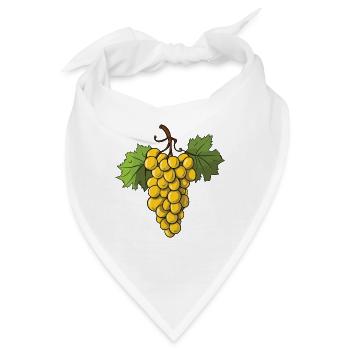 Weintrauben Frucht - Bandana - Weiß - Vorne