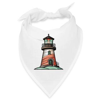 Leuchtturm Symbol Küste - Bandana - Weiß - Vorne
