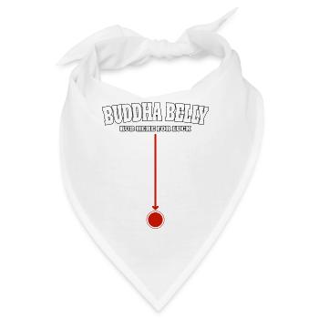 Buddha Belly rub here for luck - Bandana - Weiß - Vorne