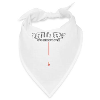 Buddha Belly rub here for luck - Bandana - Weiß - Vorne