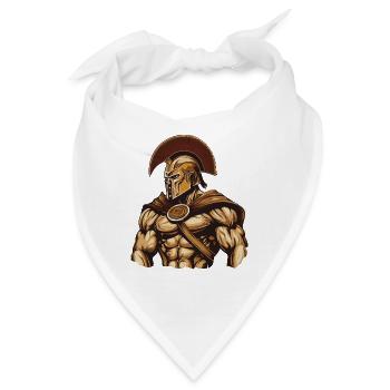 Spartaner Gladiator Muskeln - Bandana - Weiß - Vorne