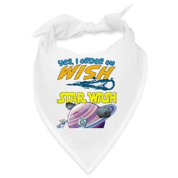 Yes, I order on Wish - Star Wash - Bandana - Weiß - Vorne