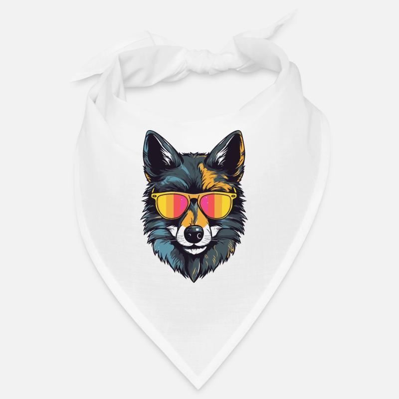 Wolf Kopf Porträt Cool Bandana