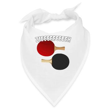 Tischtennis Zieeeeh Zieh Topspin - Bandana - Weiß - Vorne