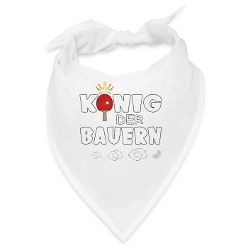 Tischtennis König der Bauern Glück Glückspilz Kant - Bandana - Weiß - Vorne