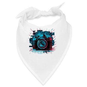 Farbenfrohe Kamera mit Splash Effekt - Bandana - Weiß - Vorne