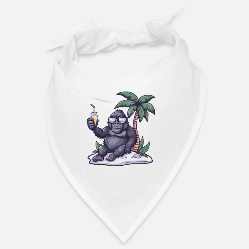 Gorilla Summer Beach Vacation Bandana