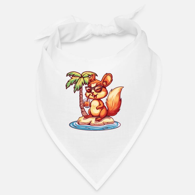 Squirrel Summer Beach Vacation Bandana