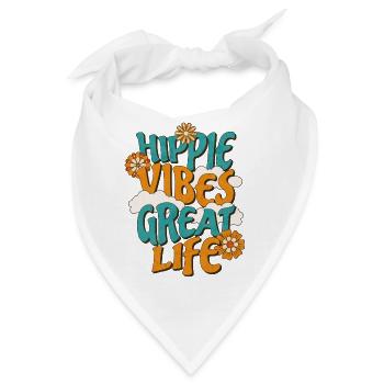 Hippie Vibes - Bandana - Weiß - Vorne