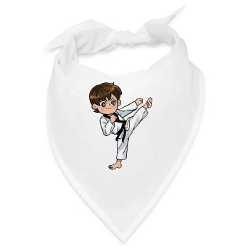 Karate Boy black belt Sport - Bandana - Weiß - Vorne