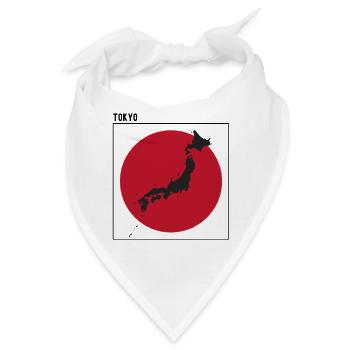 Tokyo Japan - Bandana - Weiß - Vorne