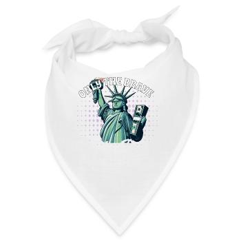 Only the brave get rich - Bandana - Weiß - Vorne