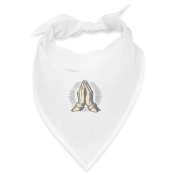 Praying Grandma - Betende Oma - Bandana - Weiß - Vorne