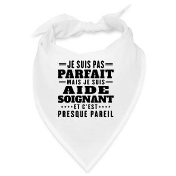 Ich bin nicht perfekt, aber ich bin eine Pflegekraft - Bandana - Weiß - Vorne