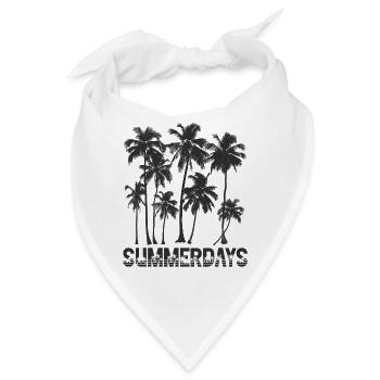 Summerdays with Palm Trees Summertime Sea Beach - Bandana - Weiß - Vorne