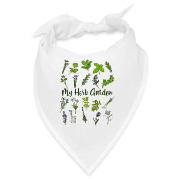 Mein Kräutergarten - Kräuter - Bandana - Weiß - Vorne
