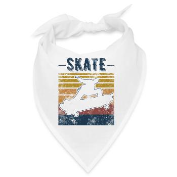 Skate Skater Skateboard - Bandana - Weiß - Vorne