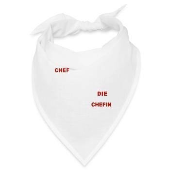 Der Chef die wahre Chefin Papa & Tochter - Bandana - Weiß - Vorne
