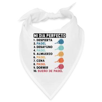Mein perfekter Tag Spaß Mein perfekter Tag Padel - Bandana - Weiß - Vorne