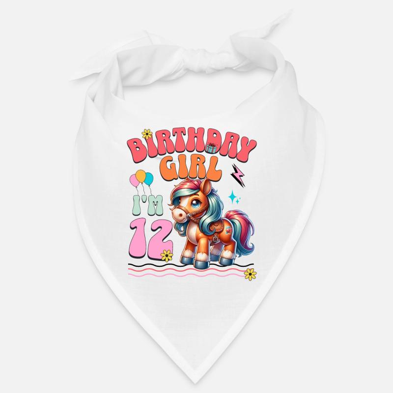 12. Geburtstag Mädchen Pferd Reiten Bandana