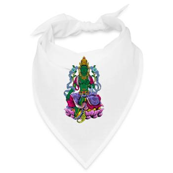 Buddhismus Gott Bodhisattva Grüne Tara - Bandana - Weiß - Vorne