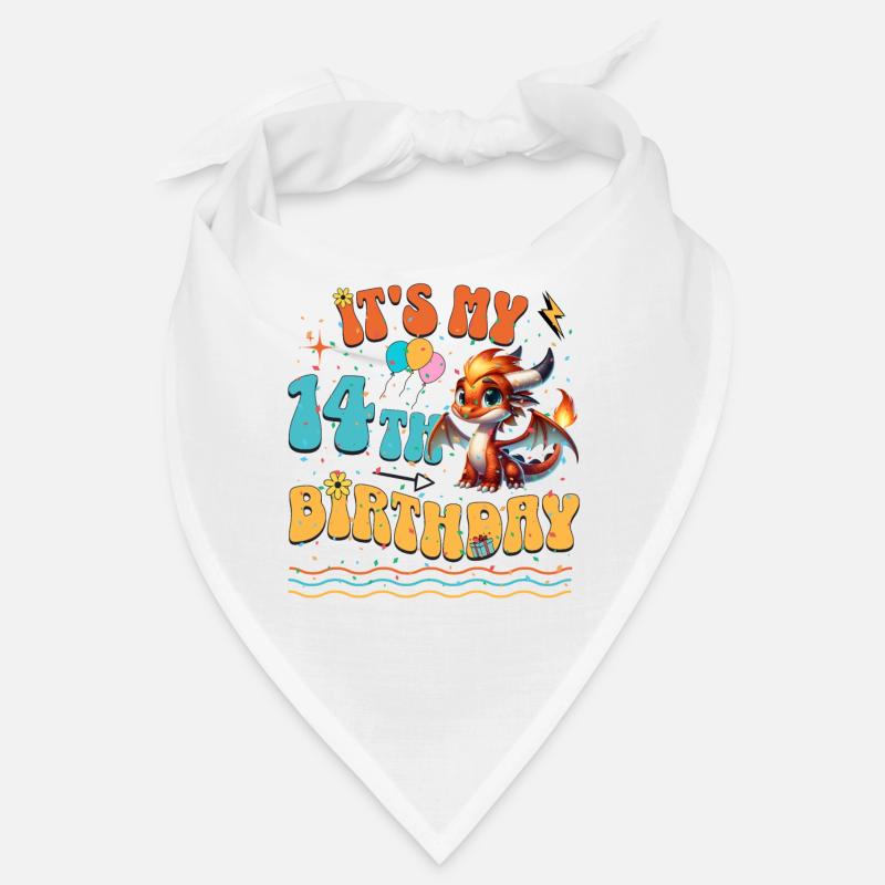 Drache 14. Geburtstag Drachen Bandana