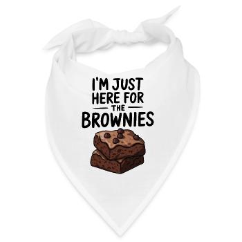 Brownies Spruch Gebäck Lustiges Brownie Geschenk - Bandana - Weiß - Vorne