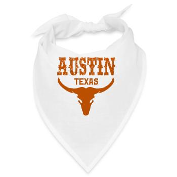 Austin, Texas - Bandana - Weiß - Vorne
