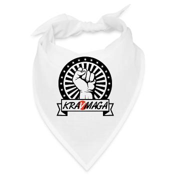 Krav Maga Fight Sport with Fist - Bandana - Weiß - Vorne