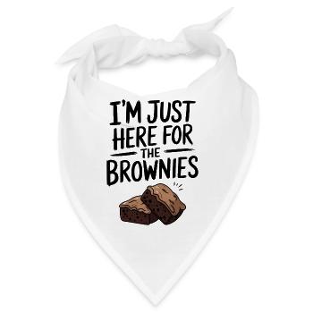 Brownies Spruch Gebäck Lustiges Brownie Geschenk - Bandana - Weiß - Vorne