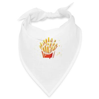 I speak French Fries - Bandana - Weiß - Vorne