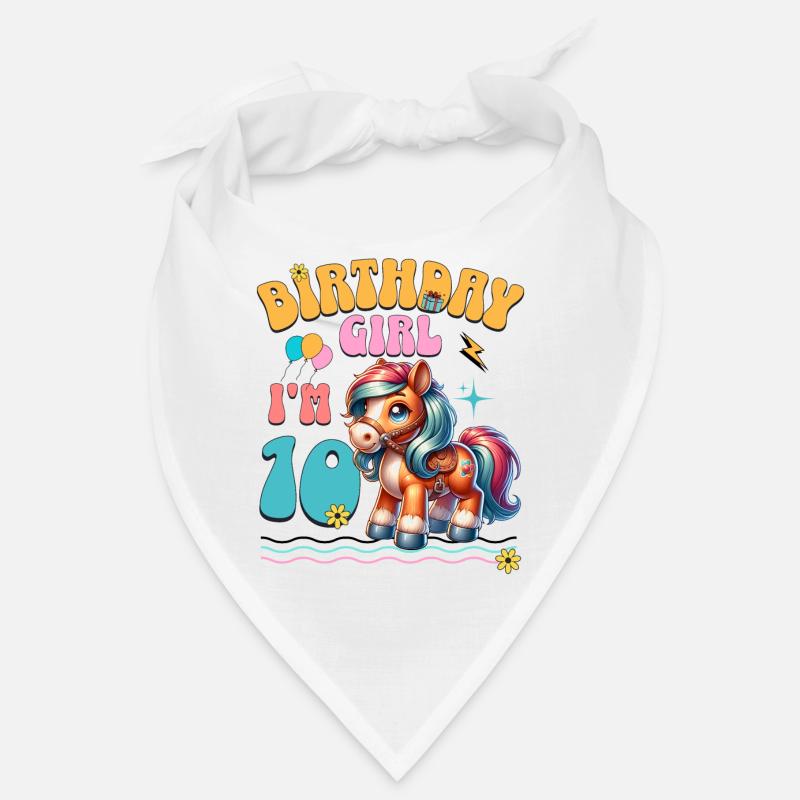 10. Geburtstag Mädchen Pferd Reiten Bandana