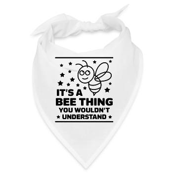 Bienen Spruch Imker Biene Lustiges Bienen Geschenk - Bandana - Weiß - Vorne