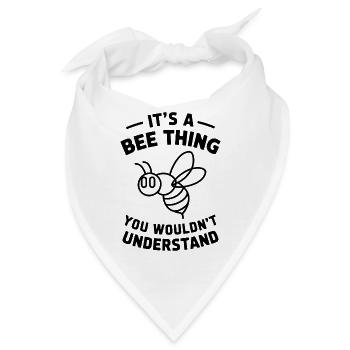 Bienen Spruch Imker Biene Lustiges Bienen Geschenk - Bandana - Weiß - Vorne