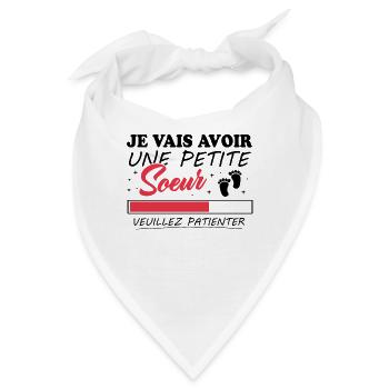 Ich werde eine kleine Schwester haben - Bandana - Weiß - Vorne