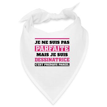 Nicht perfekt, aber ich bin ein Cartoonist - Bandana - Weiß - Vorne