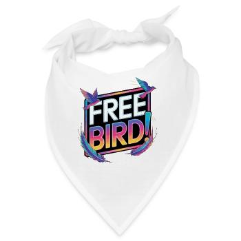 Free Bird - frei wie ein Vogel - Bandana - Weiß - Vorne