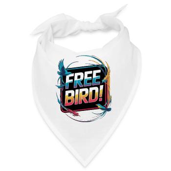 Free Bird - frei wie ein Vogel - Bandana - Weiß - Vorne
