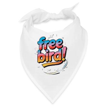 Free Bird - frei wie ein Vogel - Bandana - Weiß - Vorne