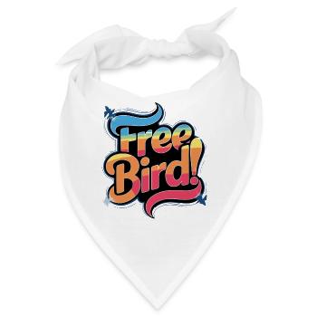 Free Bird - frei wie ein Vogel - Bandana - Weiß - Vorne