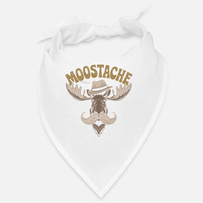 Moustache Bart Bärtig Elch Bandana