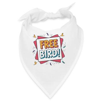 Free Bird - frei wie ein Vogel - Bandana - Weiß - Vorne
