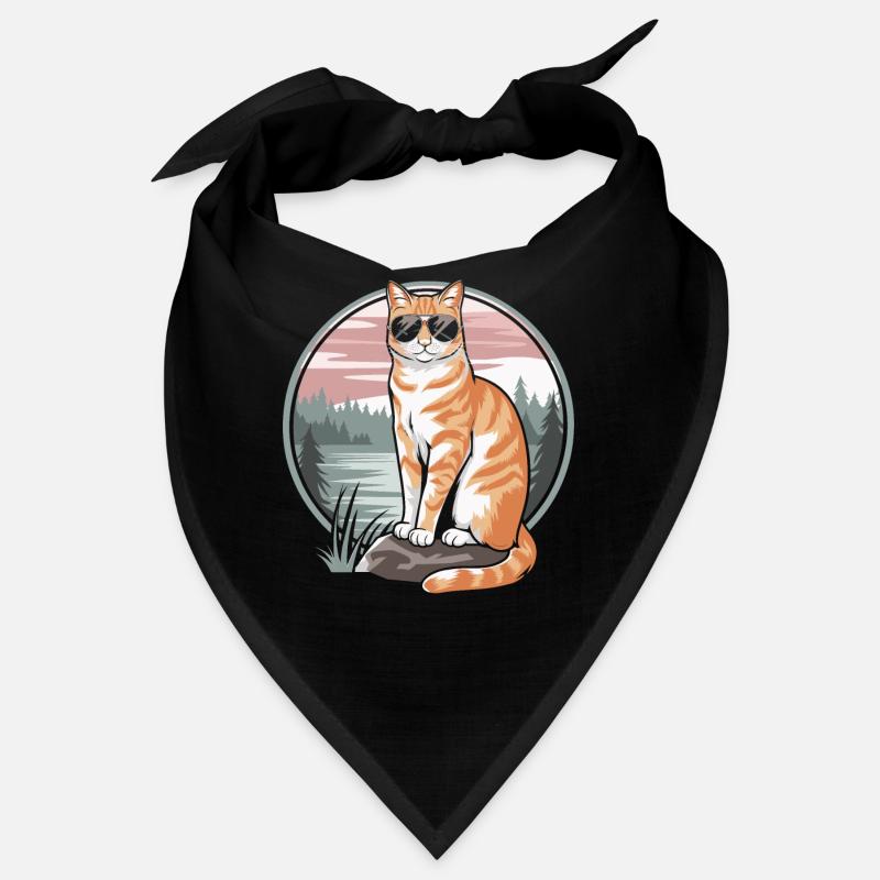 Tabby Orange Katze Mit Sonnenbrille Bandana