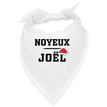 Joel Humor, Joel Eule Geschenk Frohe Weihnachten - Bandana - Weiß - Vorne