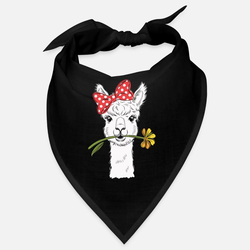 Süßes Alapaka mit Blume Bandana