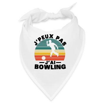 Ich kann nicht bowlen - Bandana - Weiß - Vorne