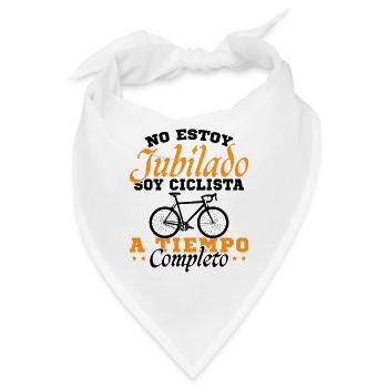 Ich bin Vollzeit-Radfahrer - Bandana - Weiß - Vorne