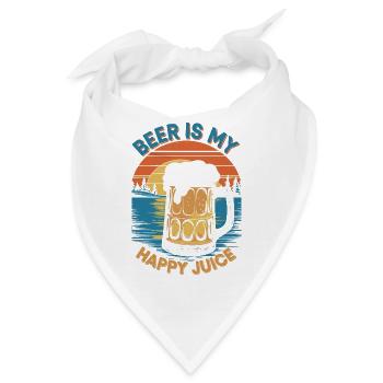 Beer is my happy Juice - Bandana - Weiß - Vorne