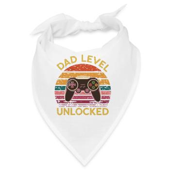 Dad level unlocked - Bandana - Weiß - Vorne