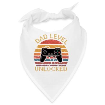 Dad level unlocked - Bandana - Weiß - Vorne